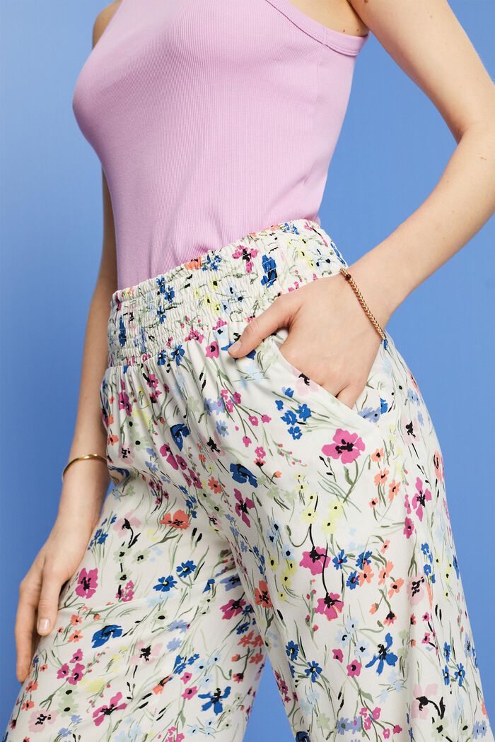 Pull-on culotte met print, OFF WHITE, detail image number 2