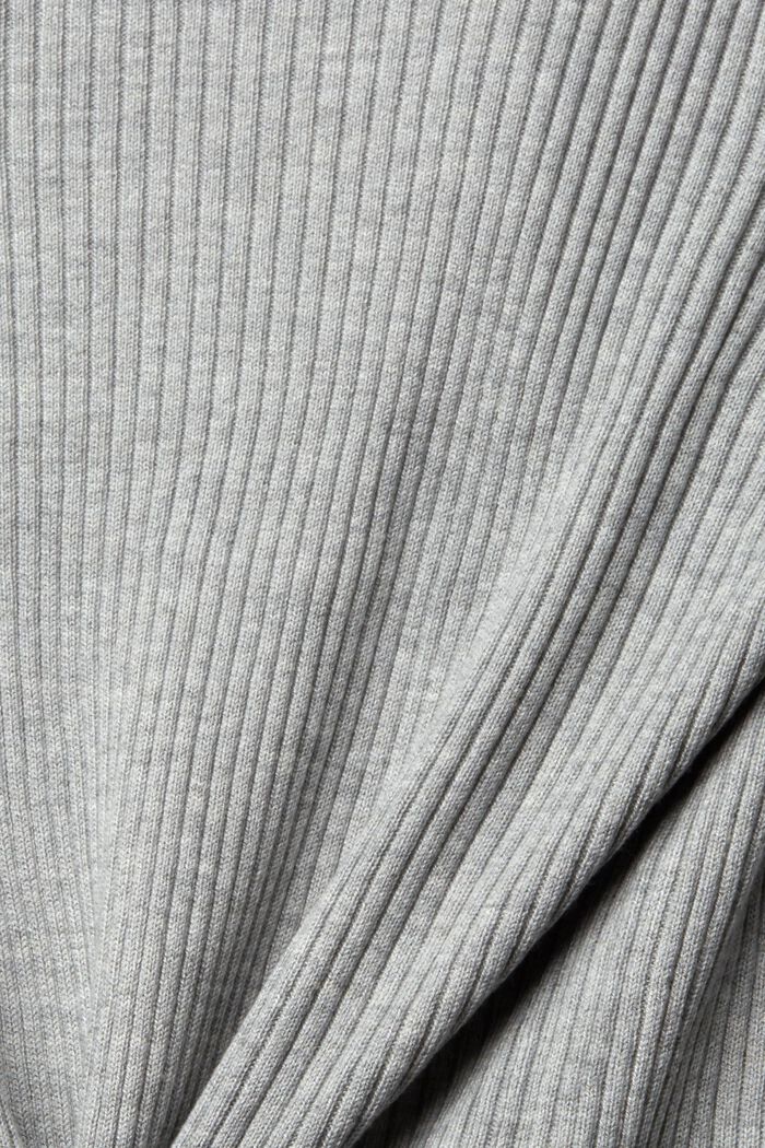 Ribgebreid vest met een asymmetrische zoom, LIGHT GREY, detail image number 4