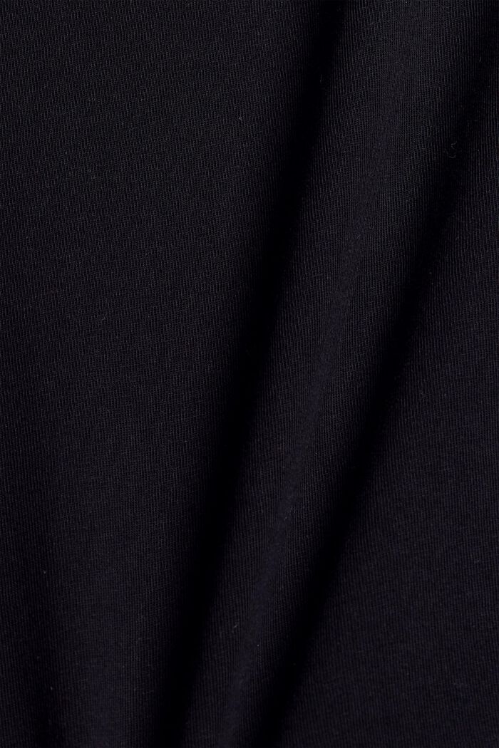 T-shirt à épaulettes, 100 % coton biologique, BLACK, detail image number 4