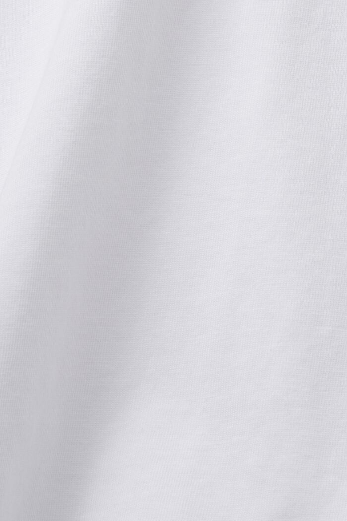 T-shirt de coupe oversize raccourcie, 100 % coton, WHITE, detail image number 4