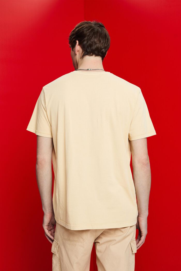 T-shirt délavé, 100 % coton, SAND, detail image number 3