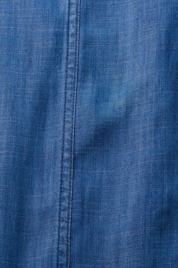 Broek met wijde pijpen en hoge taille, BLUE MEDIUM WASHED, detail image number 6