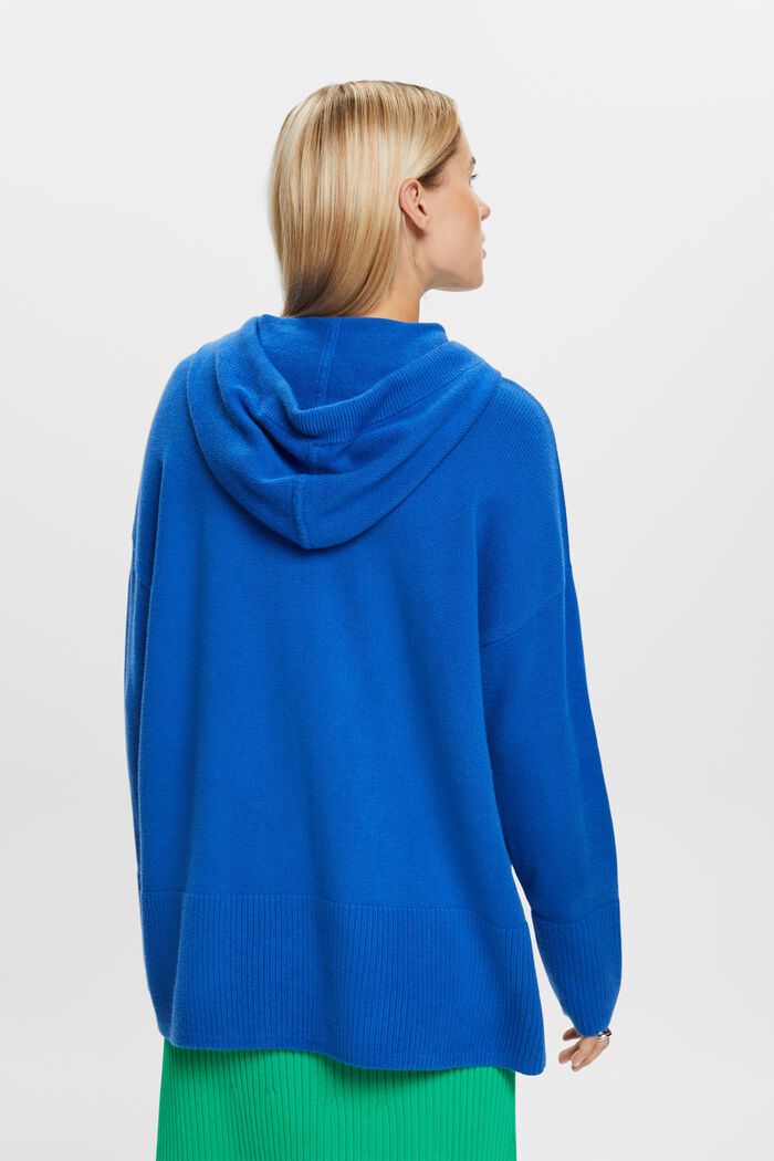 Trui met hoodie, BRIGHT BLUE, detail image number 4