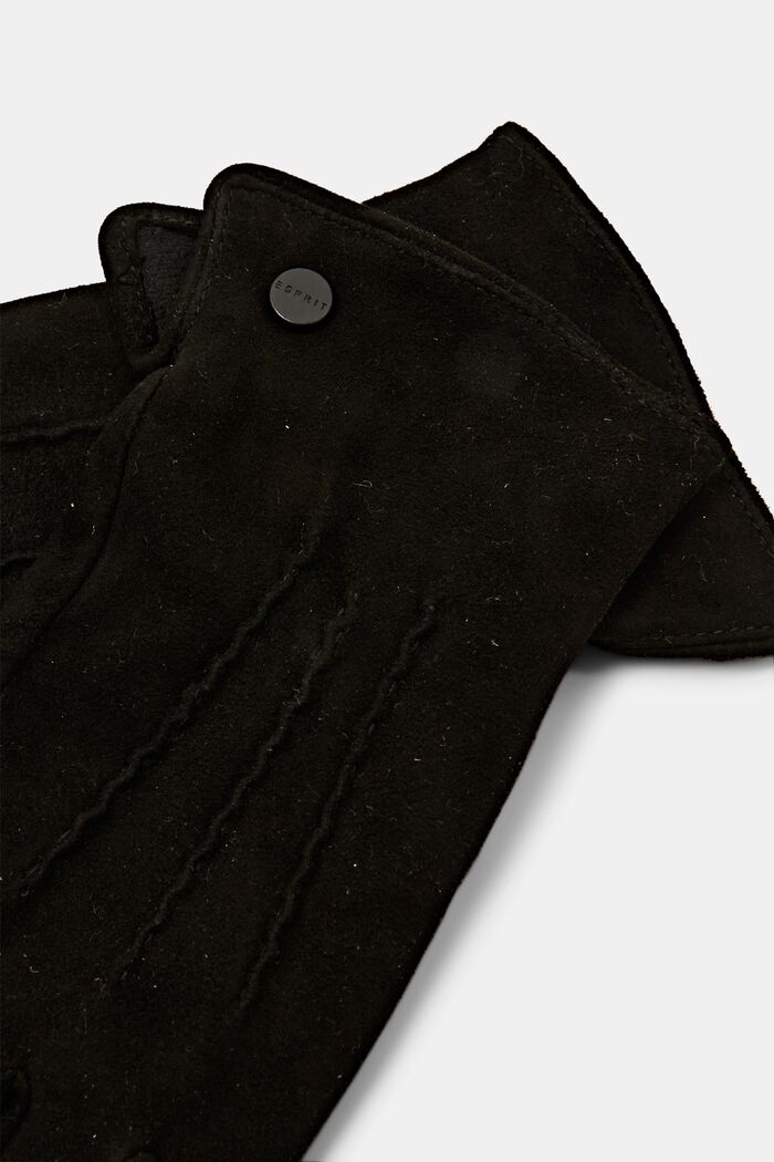 Suède touchscreen handschoenen, BLACK, detail image number 1