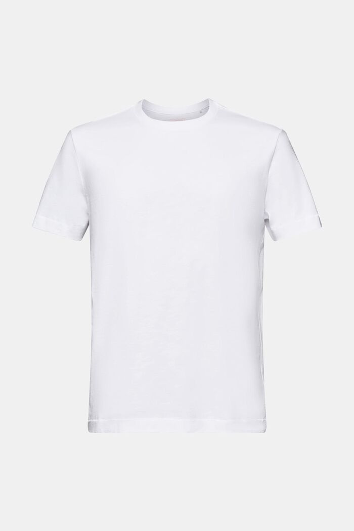 T-shirt met slubstructuur, WHITE, detail image number 6