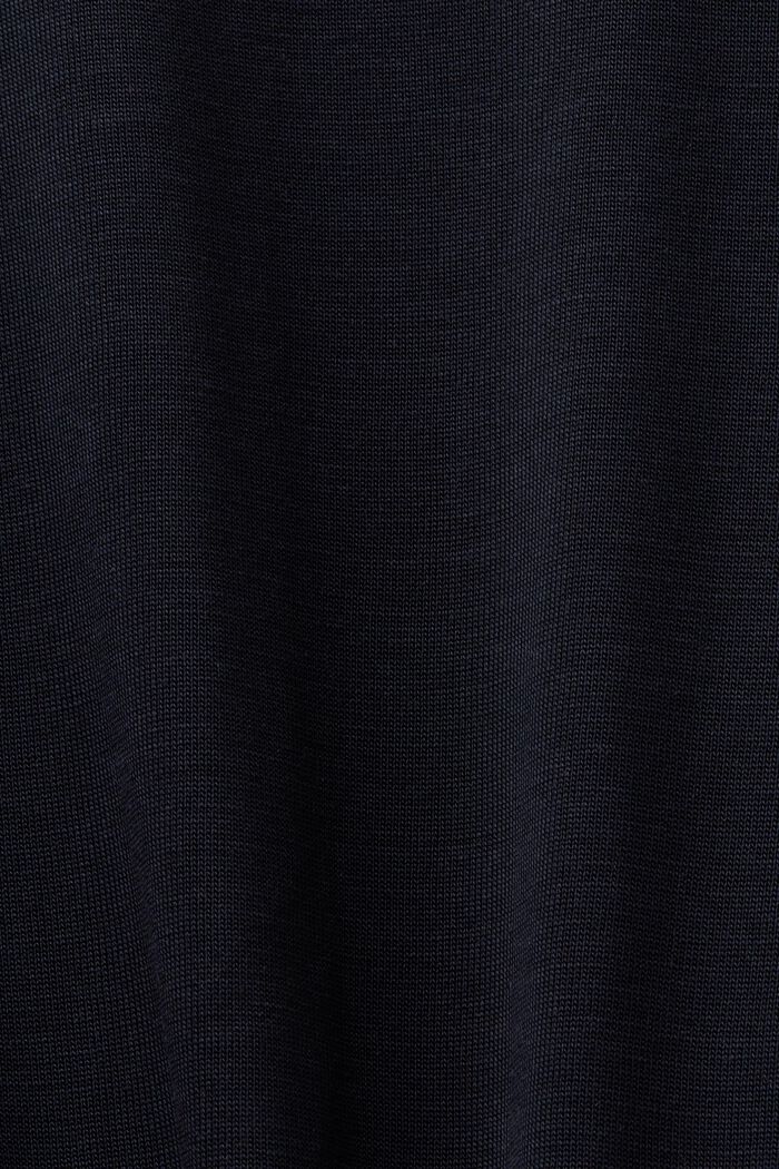 Haut à manches longues et col cheminée en jersey, NAVY, detail image number 5