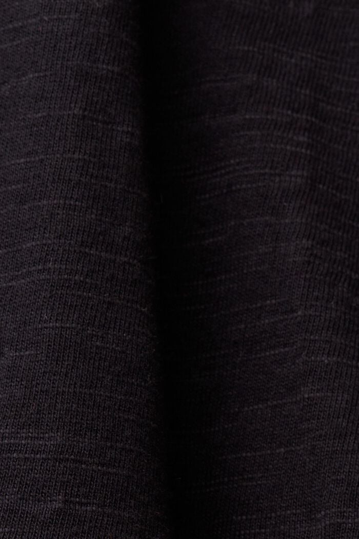 Jersey jurk met geborduurde kanten mouwen, BLACK, detail image number 5