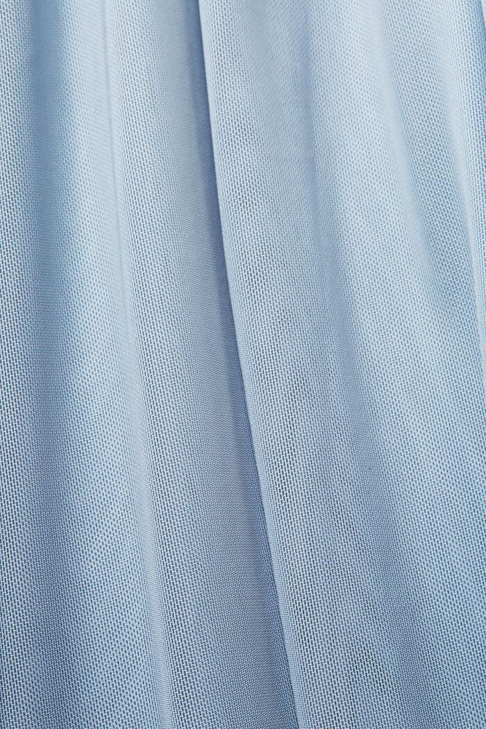 Mesh jurk met elastische taille, LIGHT BLUE LAVENDER, detail image number 5
