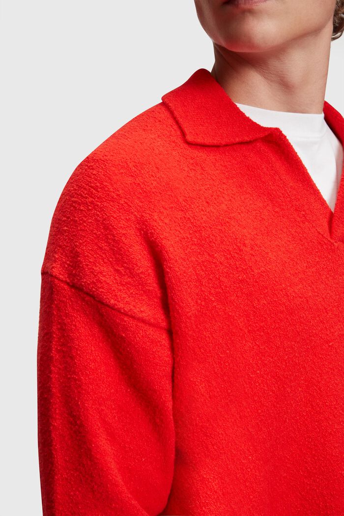 Pull style polo, RED, detail image number 2