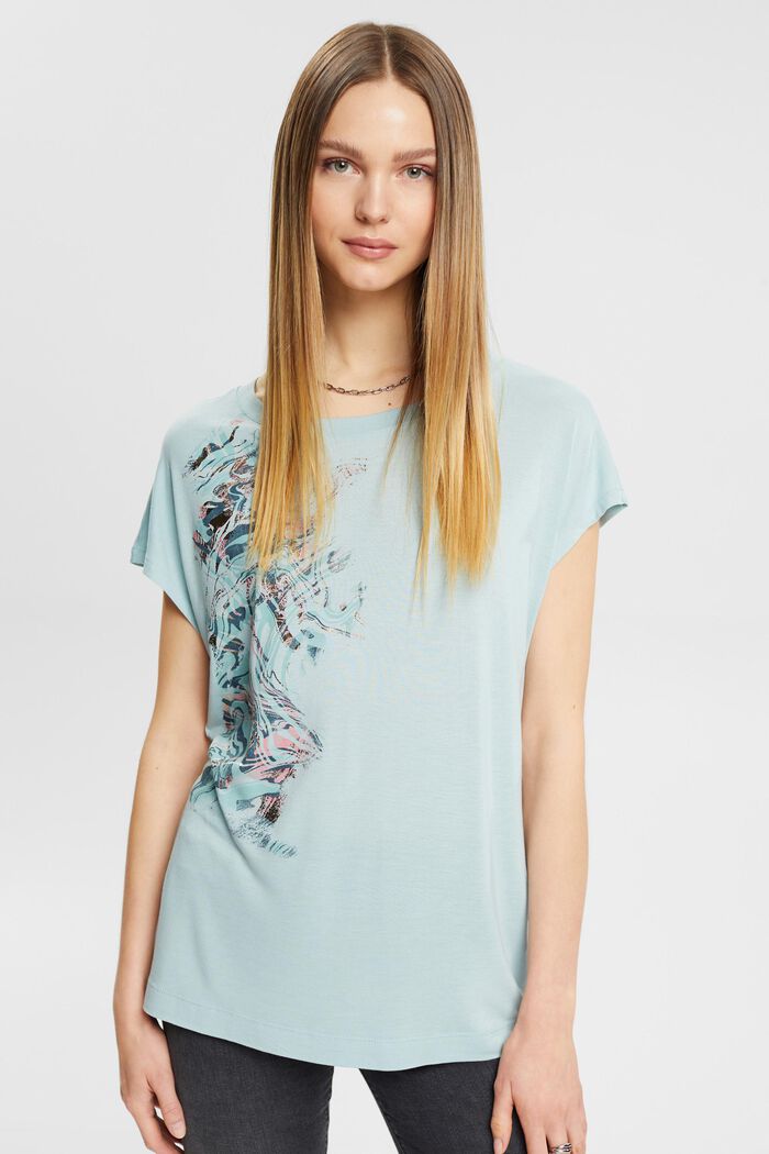 Bevatten Nachtvlek meisje ESPRIT - T-shirt met pailletjes, LENZING™ ECOVERO™ at our online shop