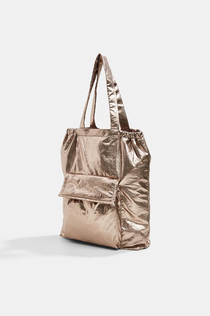 En matière recyclée : le sac au look métallisé, GOLD, detail image number 2