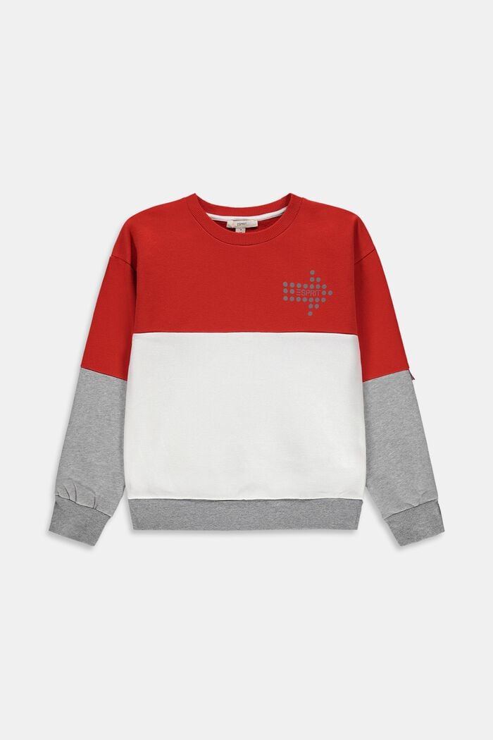Sweatshirt met reflecterende print, RED, detail image number 0