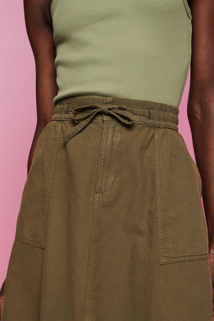 Mini-jupe à ceinture élastique, KHAKI GREEN, detail image number 2