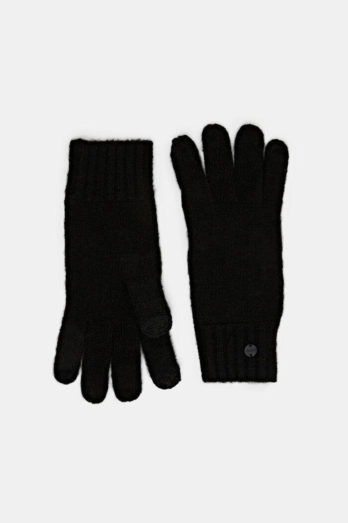 Handschoenen van een ribbreisel, BLACK, detail image number 0