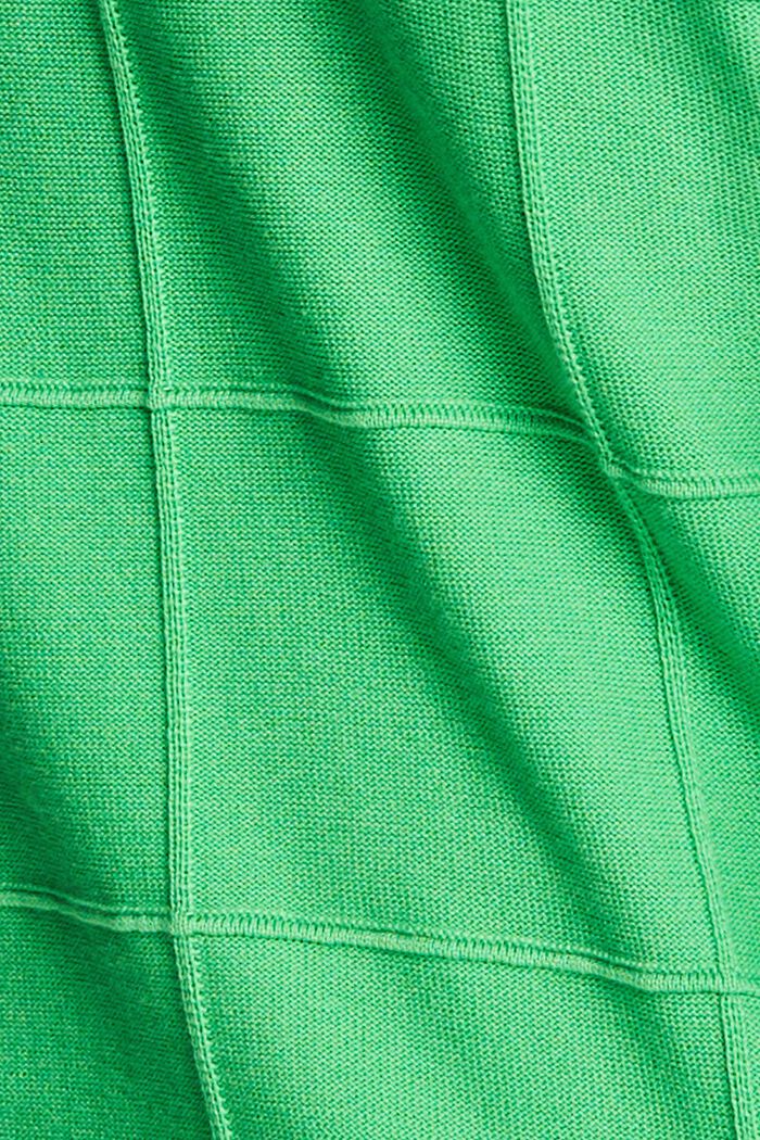 Gestructureerde trui met ton sur ton raster, CITRUS GREEN, detail image number 4