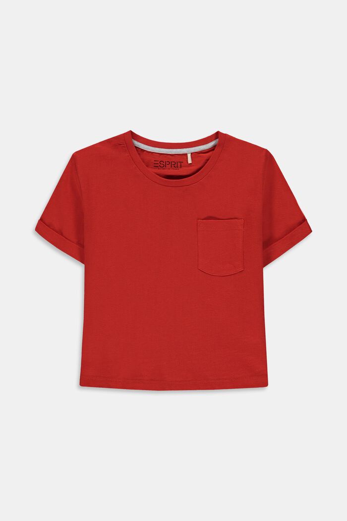 Boxy T-shirt met reflecterende elementen, RED, overview