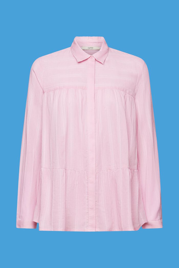 Katoenen blouse met volants, LILAC, detail image number 6