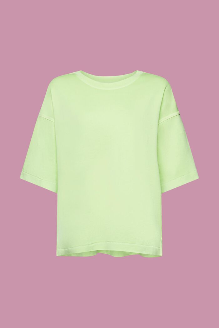 Oversized katoenen T-shirt, CITRUS GREEN, detail image number 7