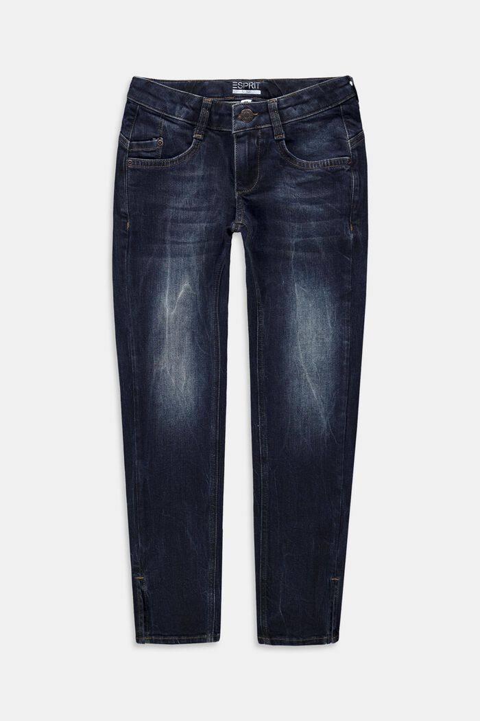 Jeans met verstelbare tailleband, BLUE LIGHT WASHED, detail image number 0