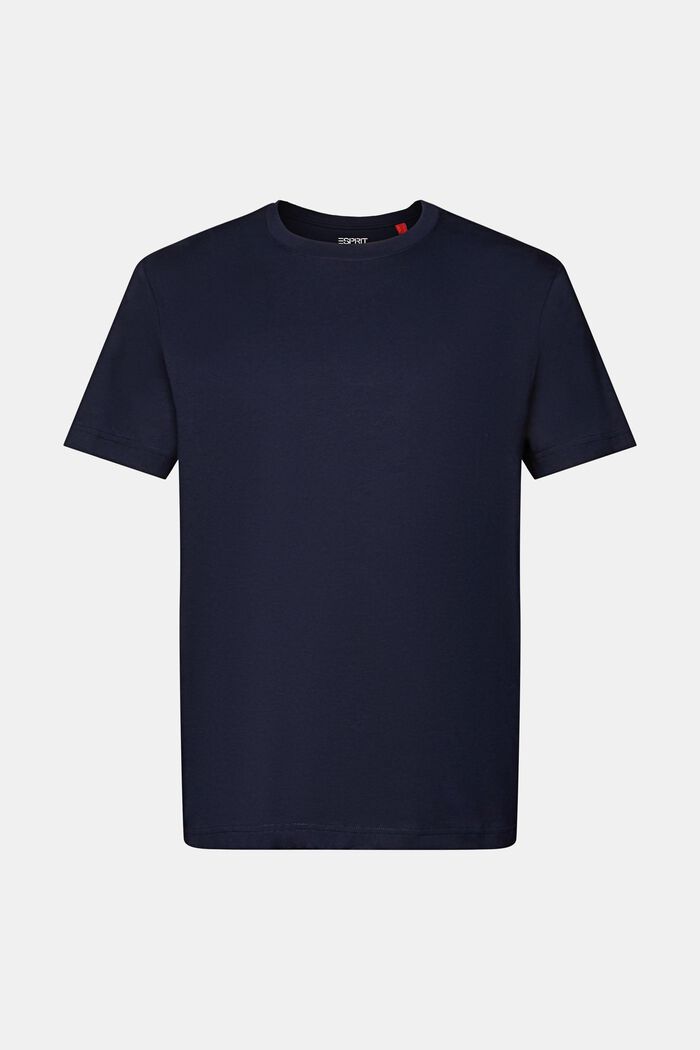 T-shirt van pima katoen-jersey met ronde hals, NAVY, detail image number 6