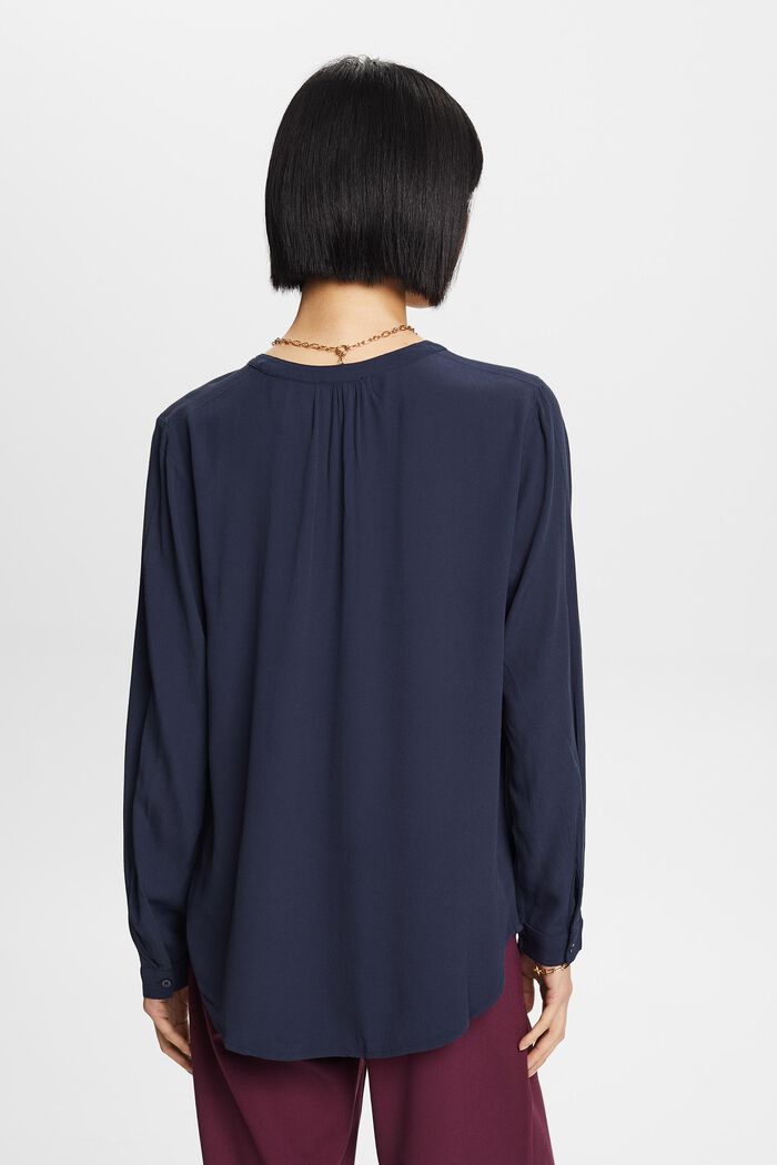 Basic blouse met V-hals, NAVY, detail image number 3