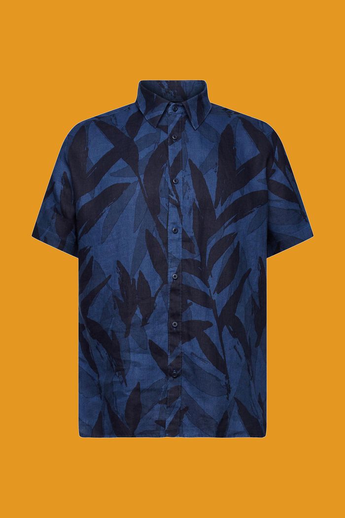 Chemise à manches courtes animée d’un motif, 100 % coton, NAVY, detail image number 6