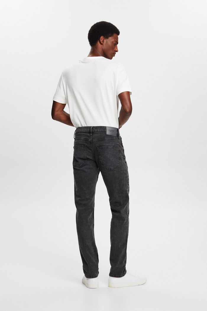 Slim fit jeans met middelhoge taille, BLACK MEDIUM WASHED, detail image number 3
