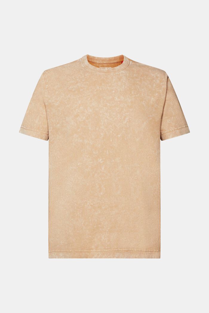 T-shirt à effet délavé Stone washed, 100 % coton, BEIGE, detail image number 5