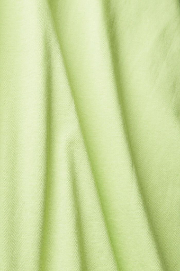 Jersey T-shirt met print, 100% katoen, LIGHT GREEN, detail image number 4