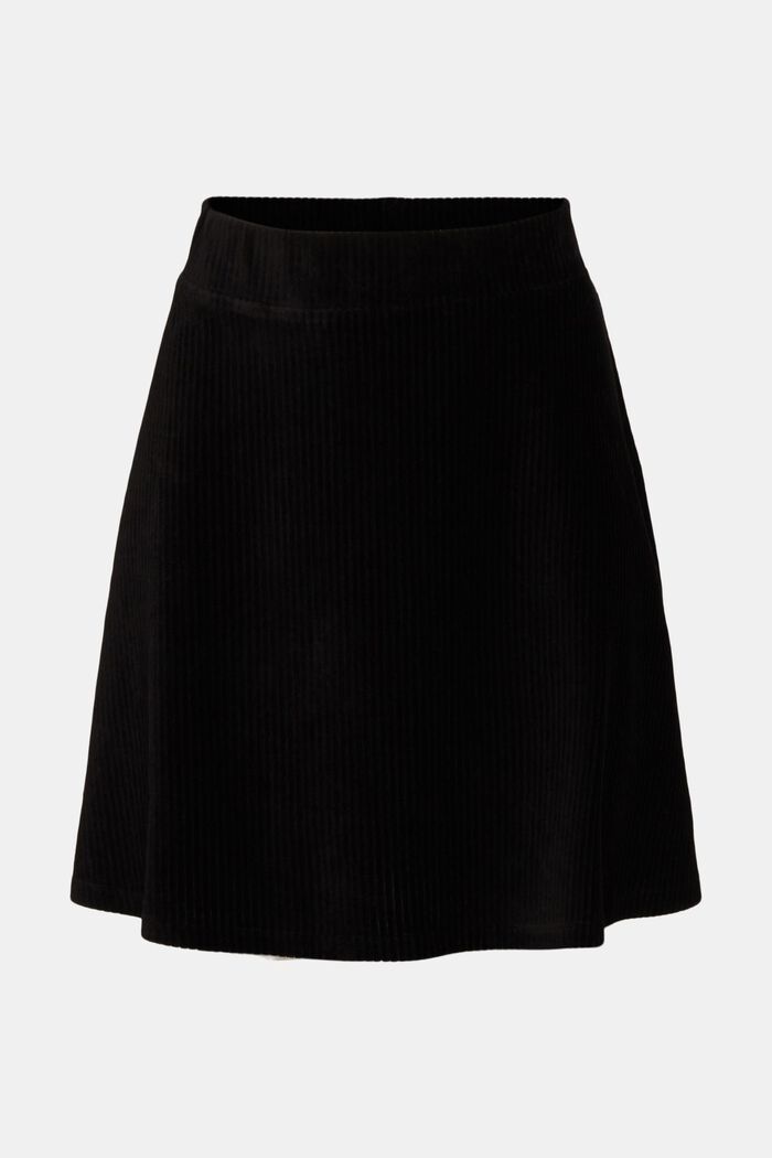 Mini-jupe en velours côtelé, BLACK, overview