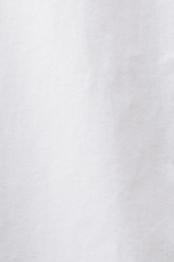 Overhemd van katoen met opstaande kraag, WHITE, detail image number 4