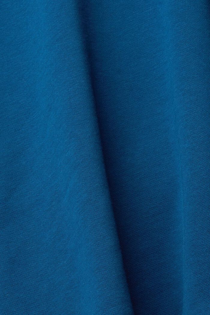 Sweat-shirt muni d’une patte boutonnée au dos, PETROL BLUE, detail image number 1