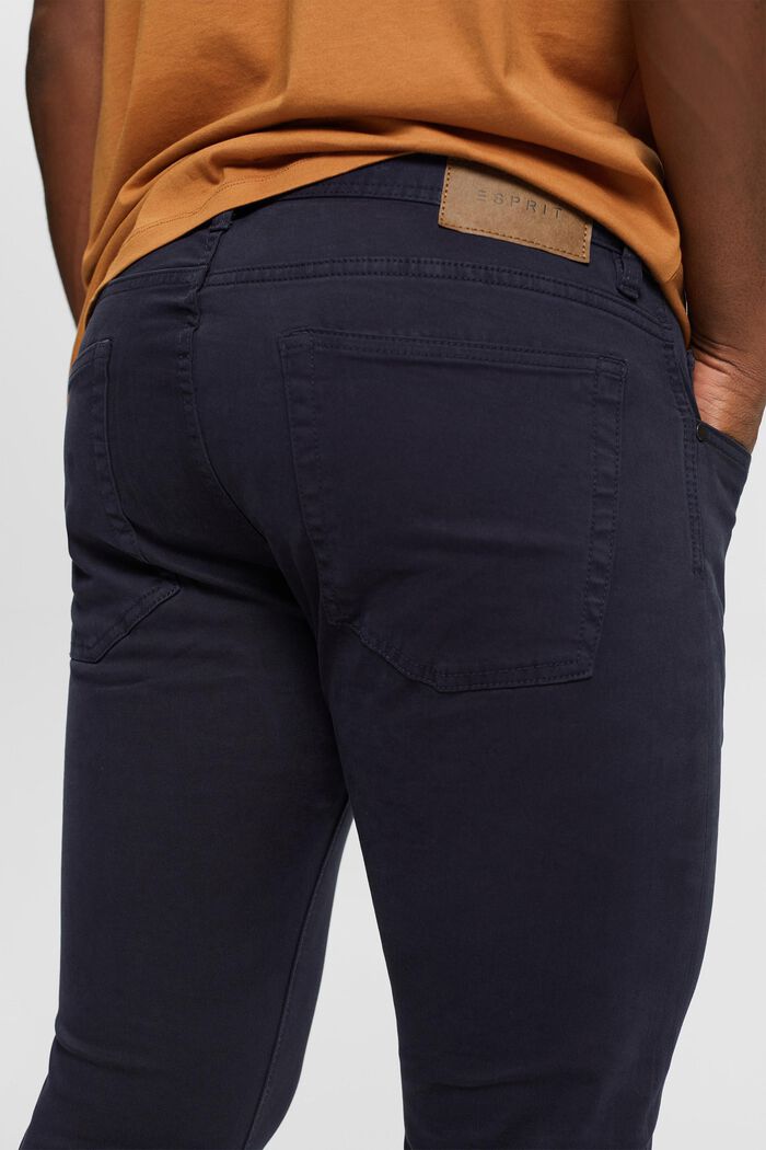 Pantalon de coupe Slim Fit, coton biologique, NAVY, detail image number 0