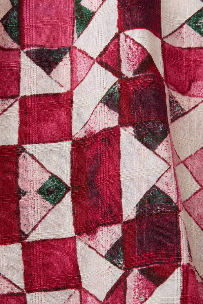 Robe droite en coton armuré, PINK FUCHSIA, detail image number 5