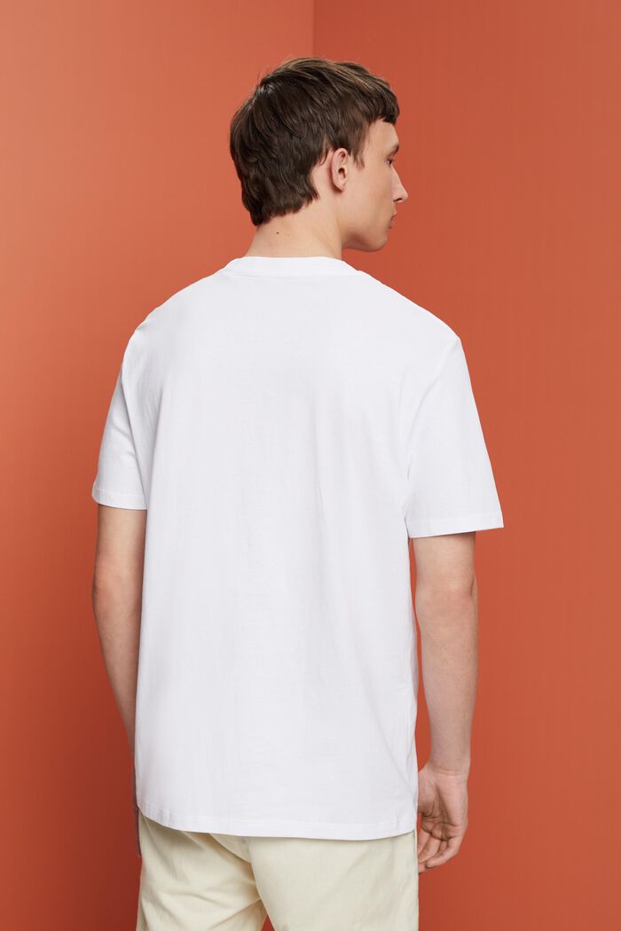Jersey T-shirt met print, 100% katoen, WHITE, detail image number 3