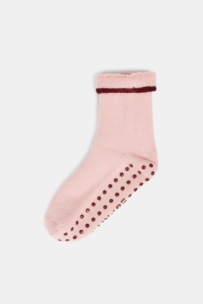 Zachte sokken met stroeve zool, wolmix, ENGLISH ROSE, detail image number 0