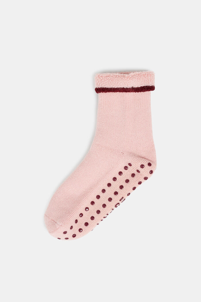 Zachte sokken met stroeve zool, wolmix, ENGLISH ROSE, detail image number 0