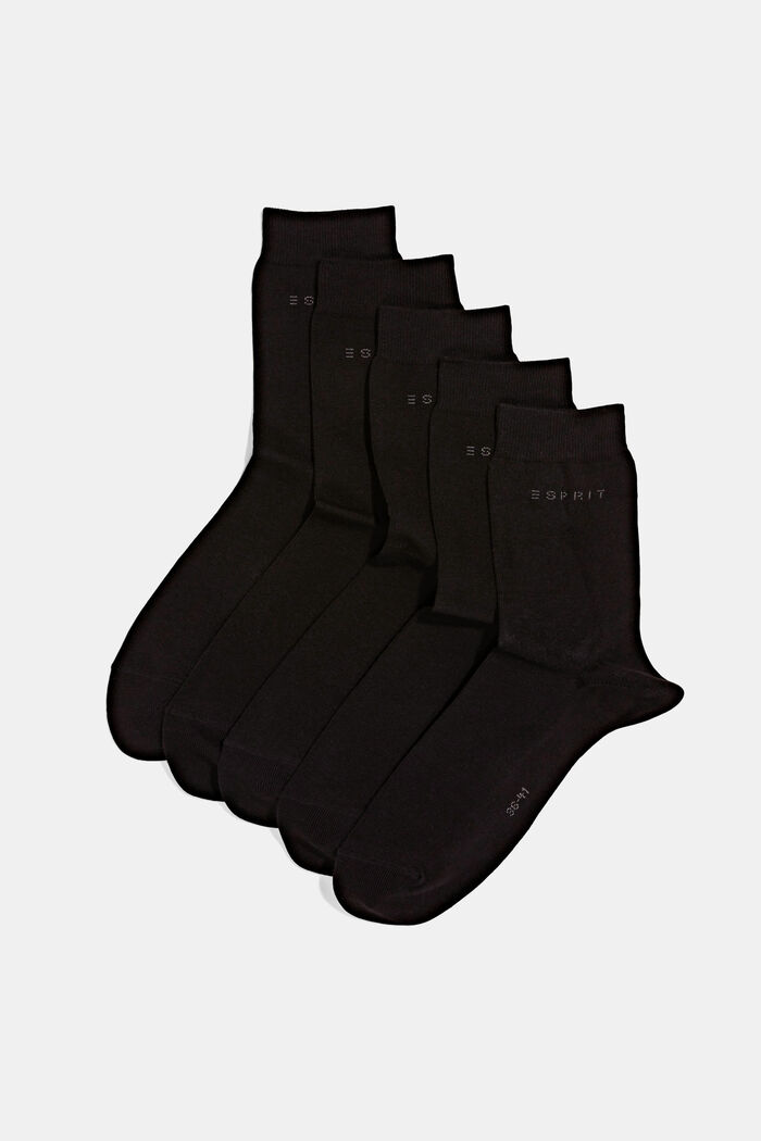 5 paires de chaussettes uni, coton bio