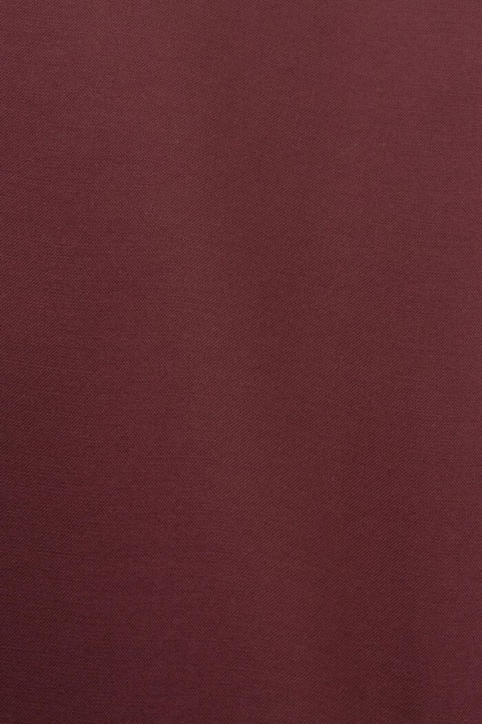 Pantalon van piqué-jersey, BORDEAUX RED, detail image number 4