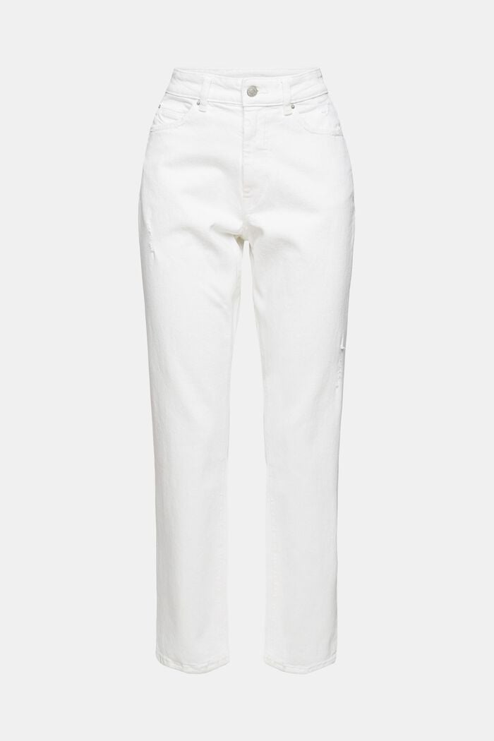 Jeans met rechte pijpen, OFF WHITE, detail image number 5