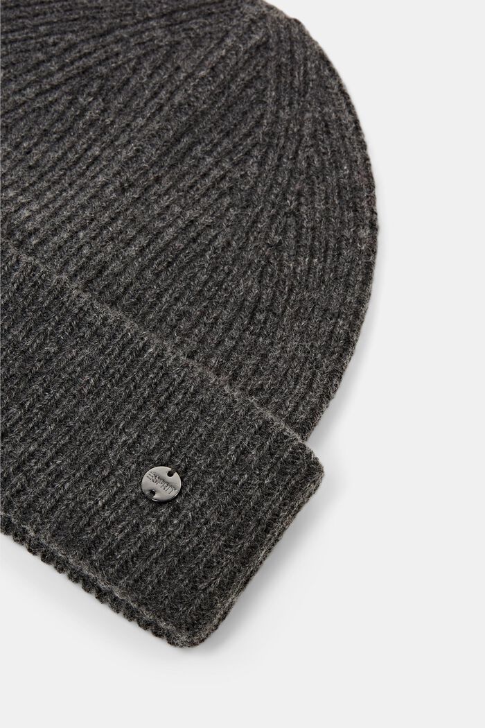 À teneur en cachemire : le bonnet en laine mélangée, GREY, detail image number 1