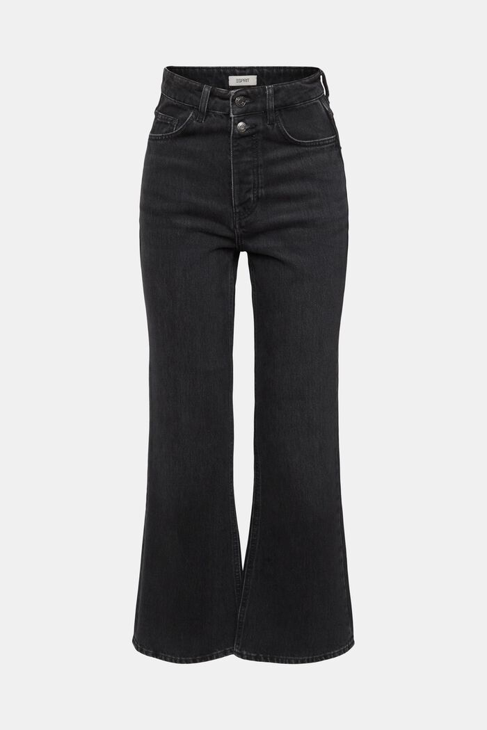 Retro uitlopende jeans, BLACK DARK WASHED, detail image number 6