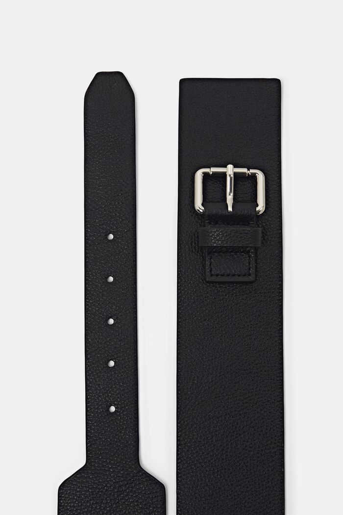 Large ceinture en cuir, BLACK, detail image number 1