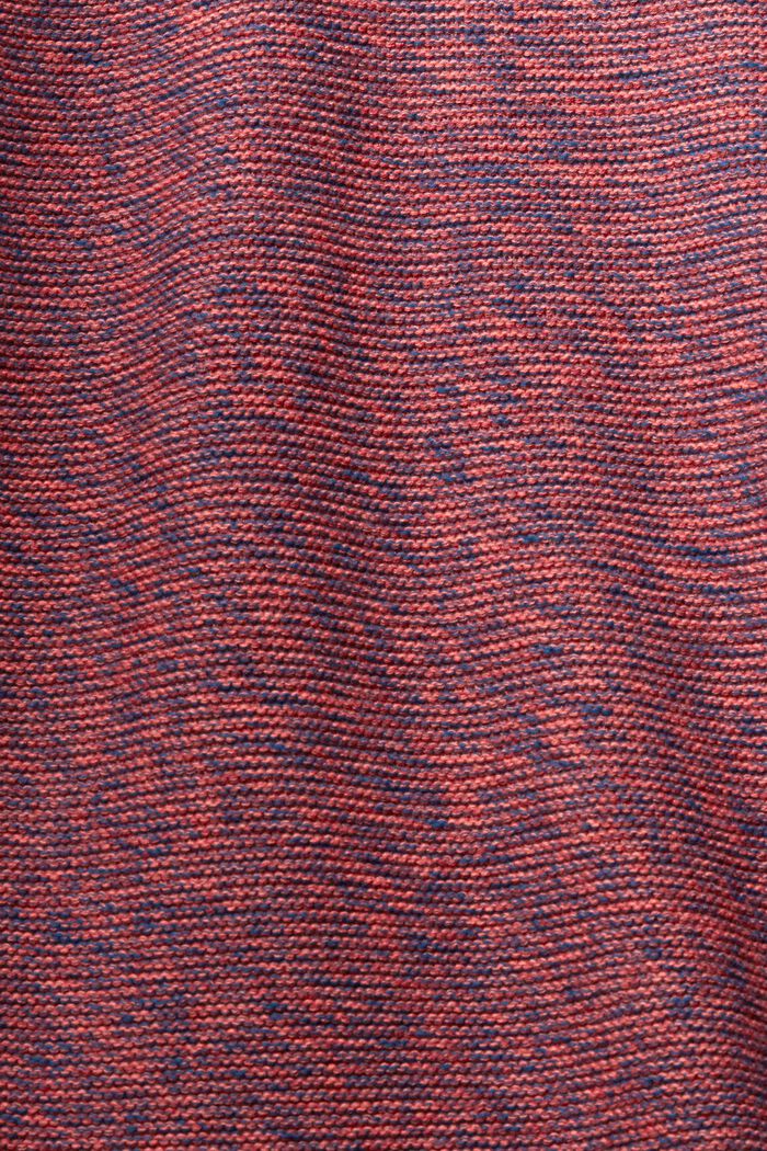 Gemêleerde gebreide trui, TERRACOTTA, detail image number 1