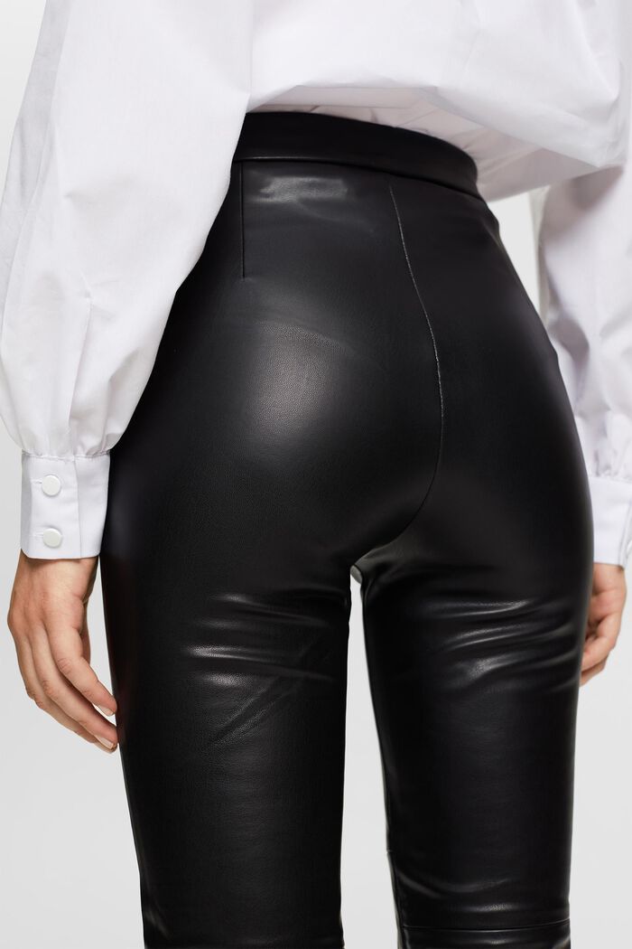 Pantalon en similicuir, BLACK, detail image number 5