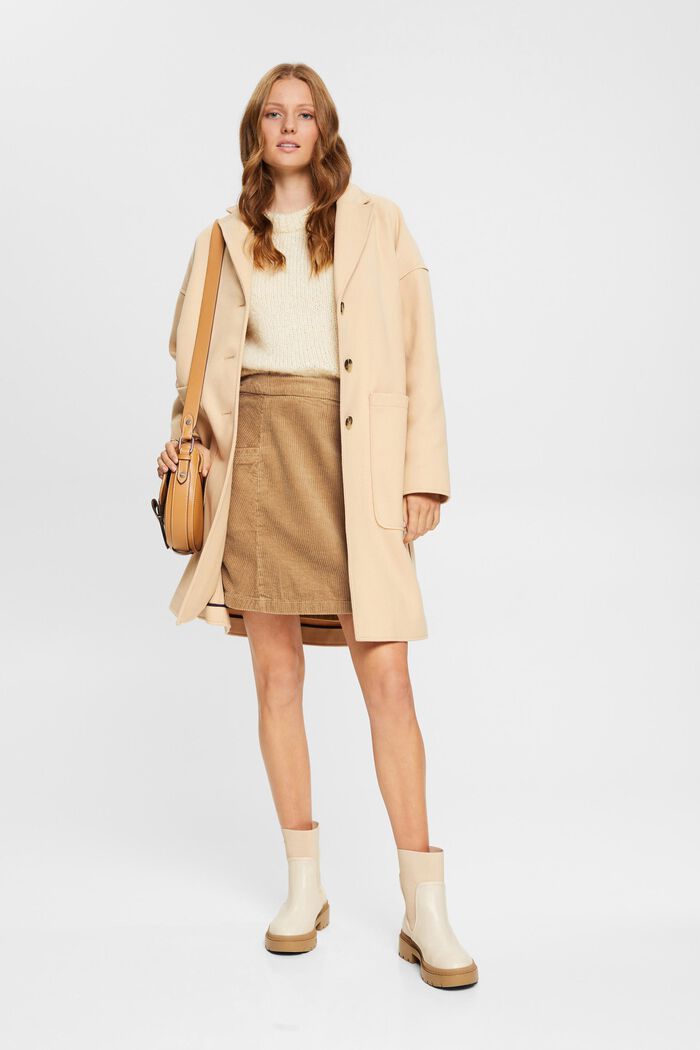 Mini-jupe en velours côtelé, 100 % coton