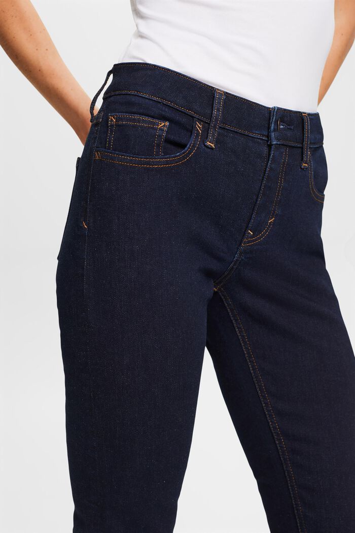 En matière recyclée : le jean stretch de coupe Slim Fit à taille mi-haute, BLUE RINSE, detail image number 2
