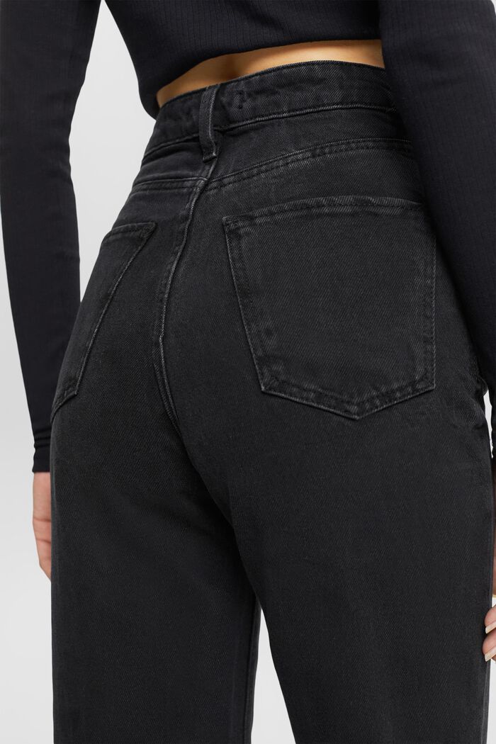 80s straight fit jeans, 100% katoen, BLACK DARK WASHED, detail image number 4