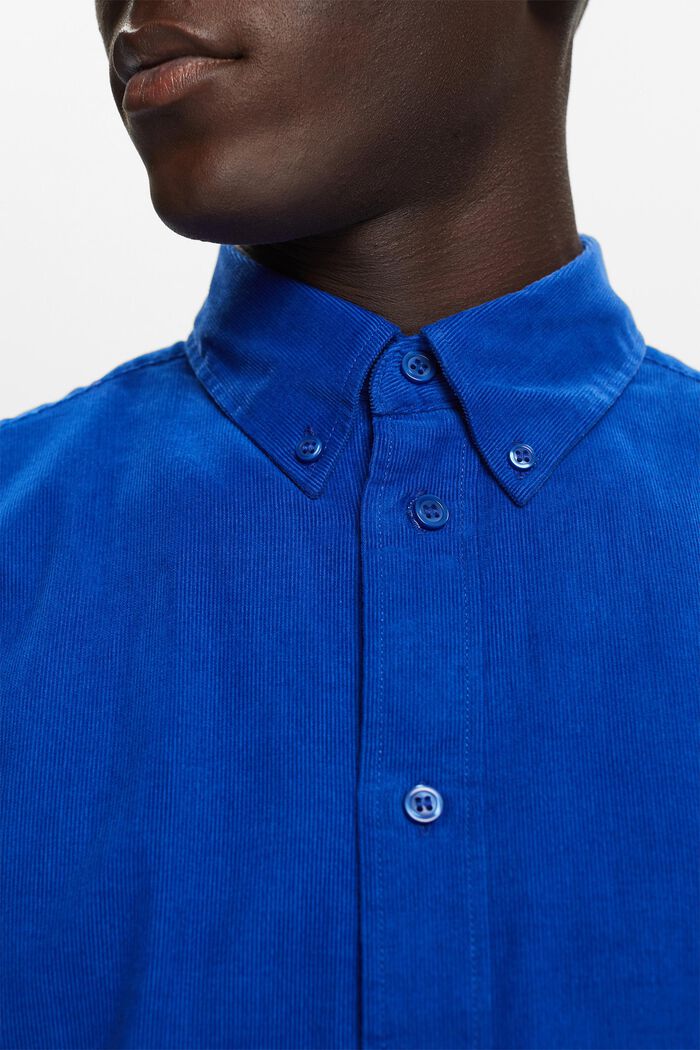 Overhemd van corduroy, 100% katoen, BRIGHT BLUE, detail image number 2