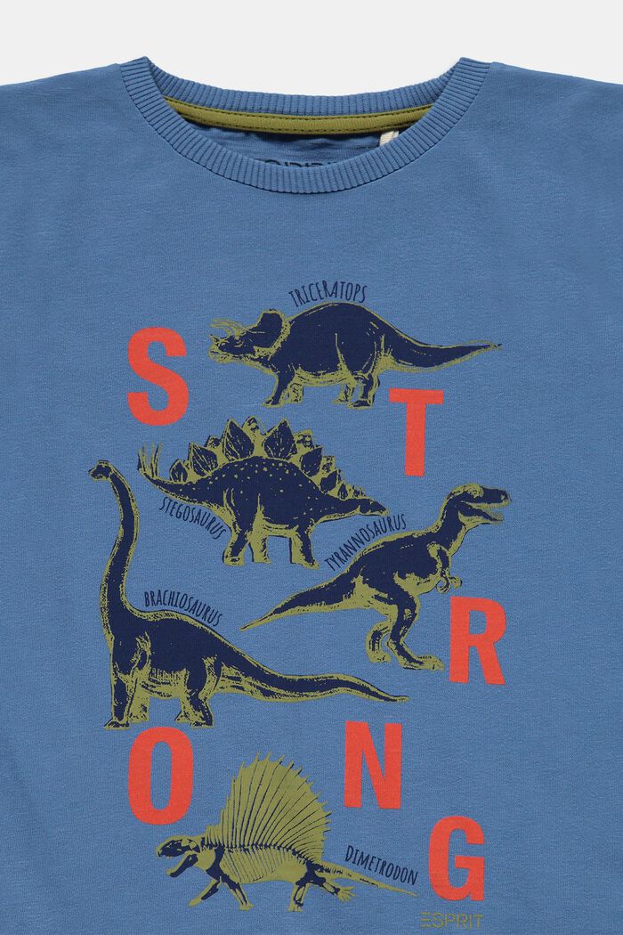 T-shirt met print, van 100% katoen, LIGHT BLUE, detail image number 2